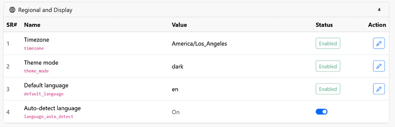 Timezone: America/Los_Angeles in Regional and Display settings panel (informational)