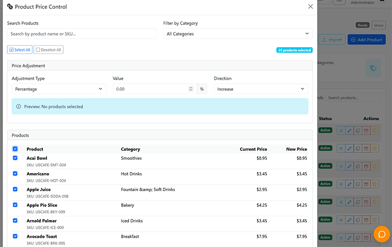 POSable POS bulk price controller for quick easy inventory management