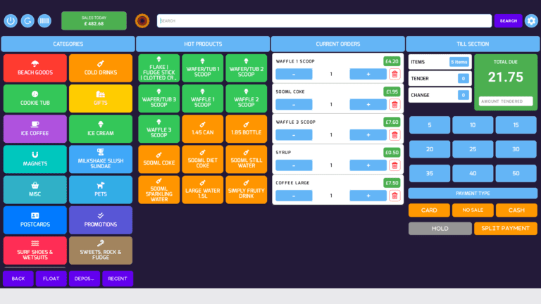 POSable Front of House functionality